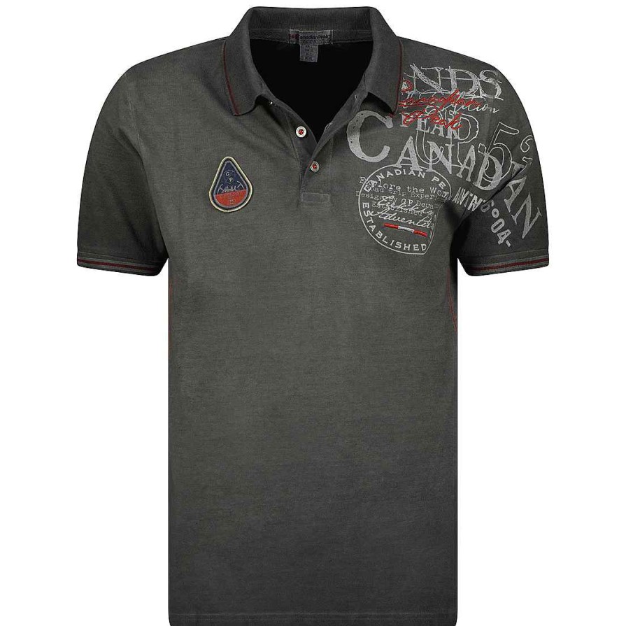 Herren Canadian Peak Polo | Kadventureak Black Rm Herren 419