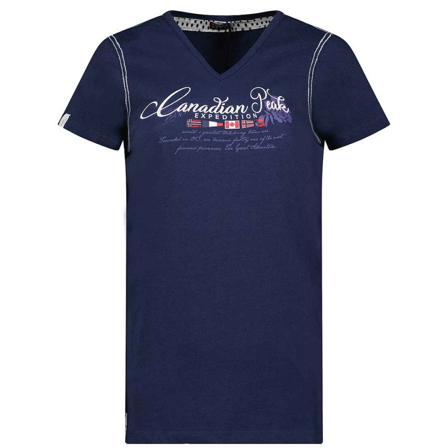 Damen Canadian Peak T-Shirt | Jeanneak Navy Rm Lady 235