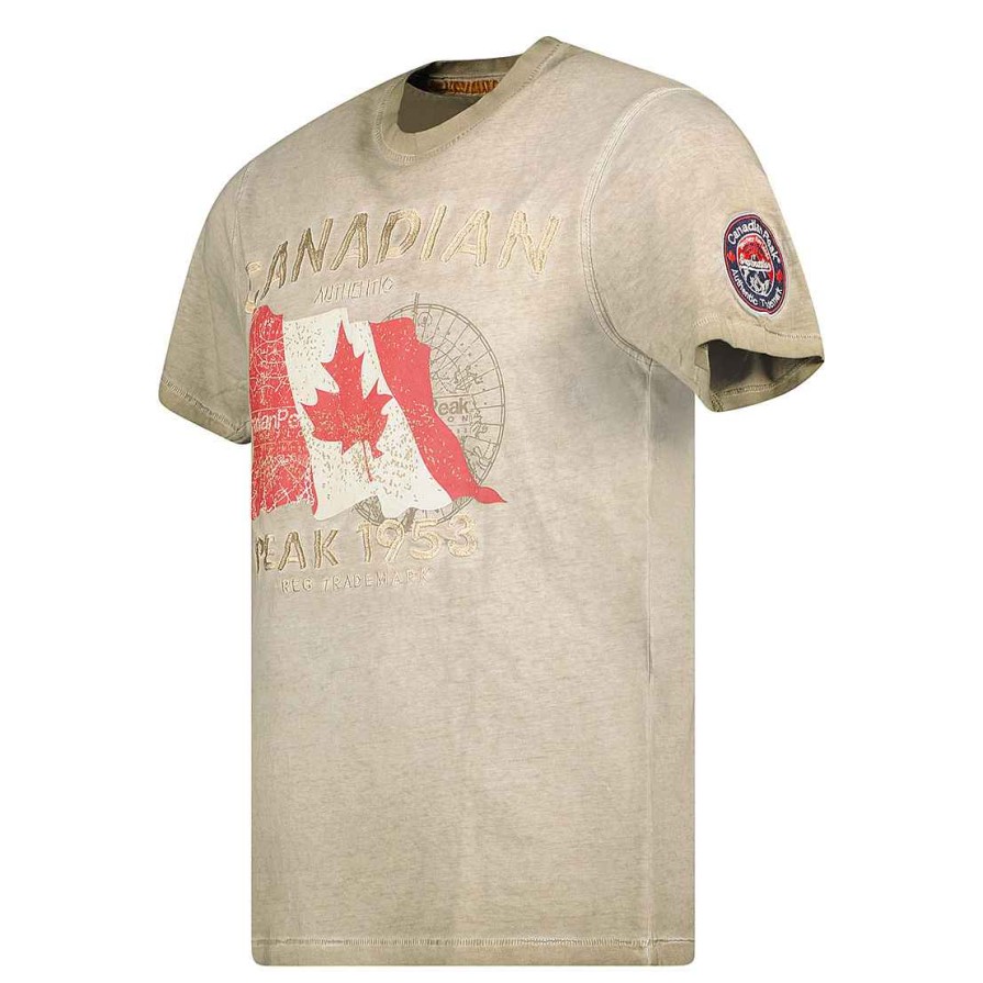 Herren Canadian Peak T-Shirt | Japoreak Khaki Rm Herren 249