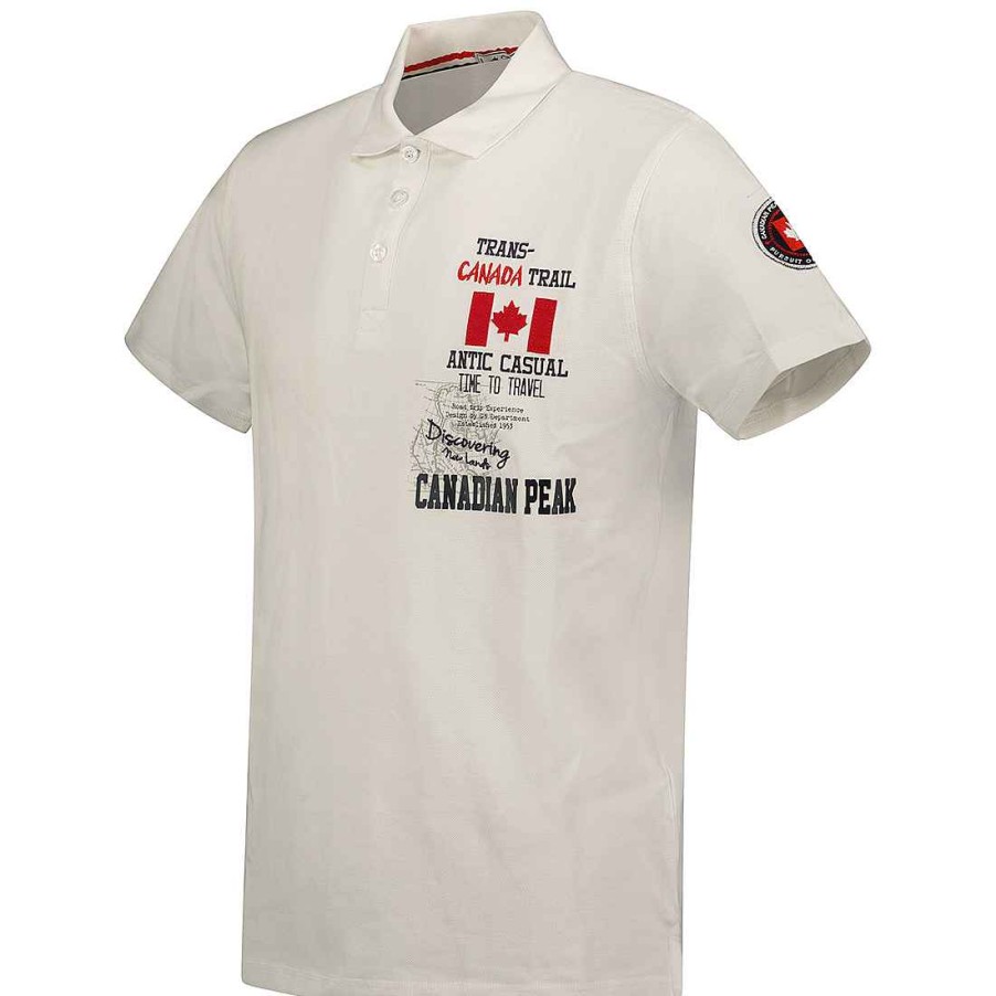 Herren Canadian Peak Polo | Kantrail White Rm Cp Herren 254