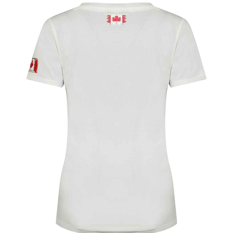 Damen Canadian Peak T-Shirt | Jarryeak White Rm Lady 419