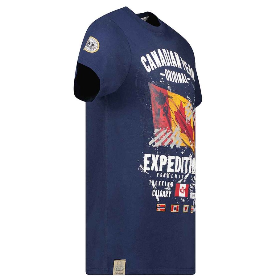 Herren Canadian Peak T-Shirt | Jitcheneak Navy Rm Herren 235