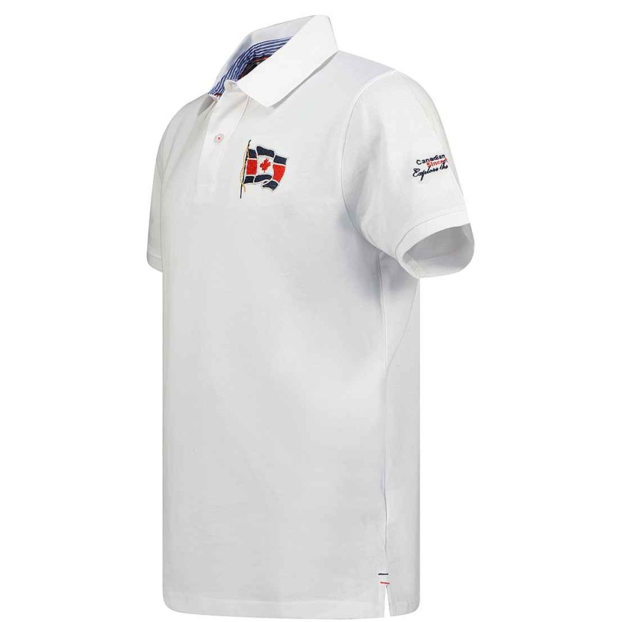 Herren Canadian Peak Polo | Krooseak Weis Herren 235