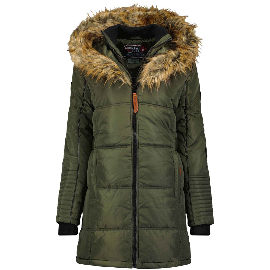 Damen Canadian Peak Parka | Schonheit Khaki Lady 078