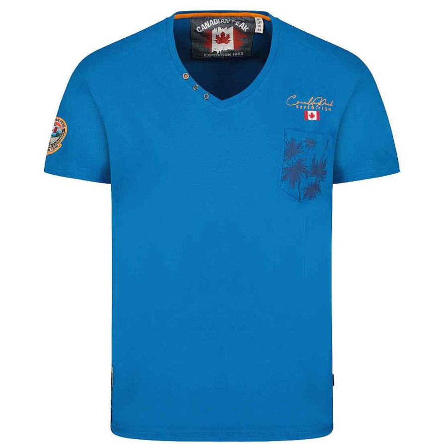 Herren Canadian Peak T-Shirt | Jibeak Blue Rm Herren 207