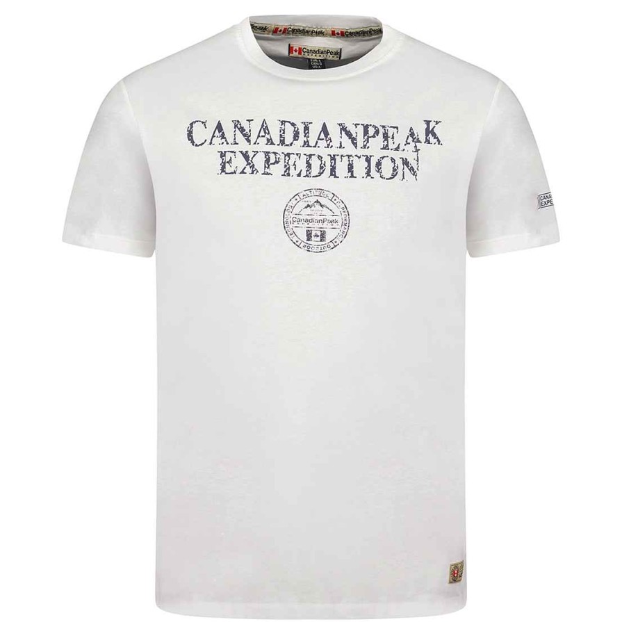 Herren Canadian Peak T-Shirt | Jvickeak White Rm Herren 249