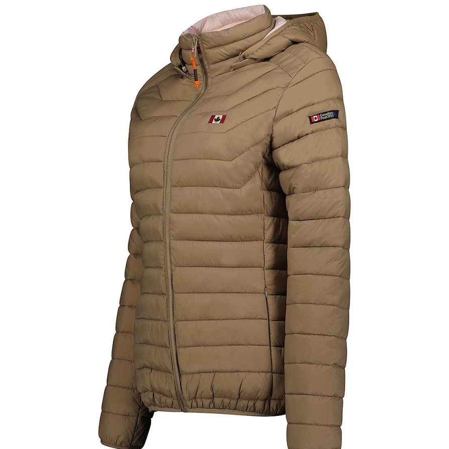 Damen Canadian Peak Jacke | Astonicheak Hood Taupe Lady 054