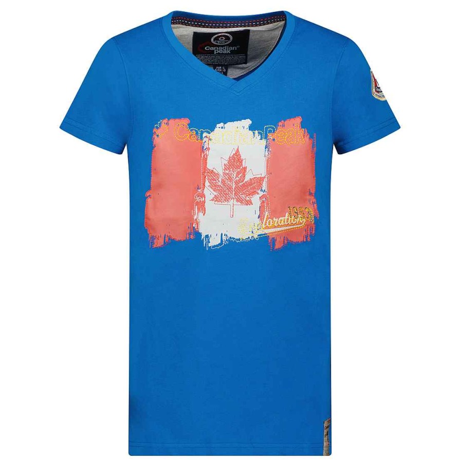 Herren Canadian Peak T-Shirt | Jerable Men Blue Cp Rm Men 235