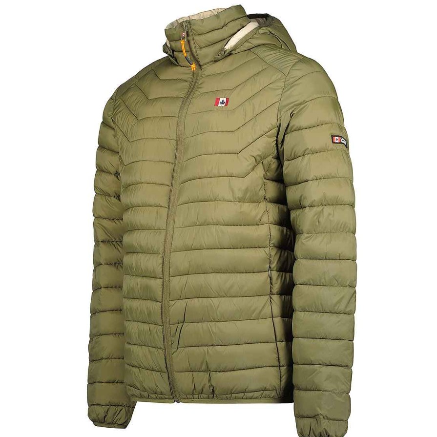 Herren Canadian Peak Jacke | Astoneak Kapuze Khaki Herren 054