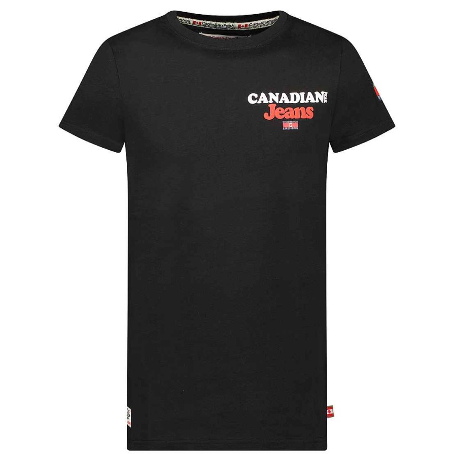 Herren Canadian Peak T-Shirt | Joupeak Black Rm Herren 235