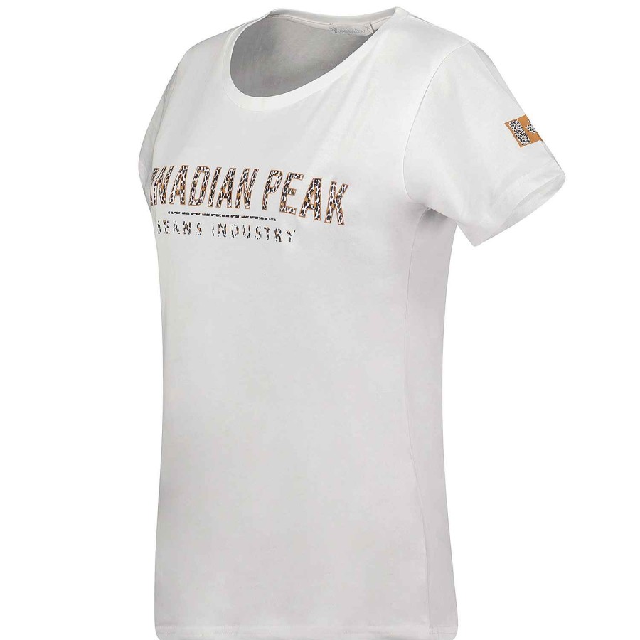 Damen Canadian Peak T-Shirt | Jolileak White Rm Lady 204