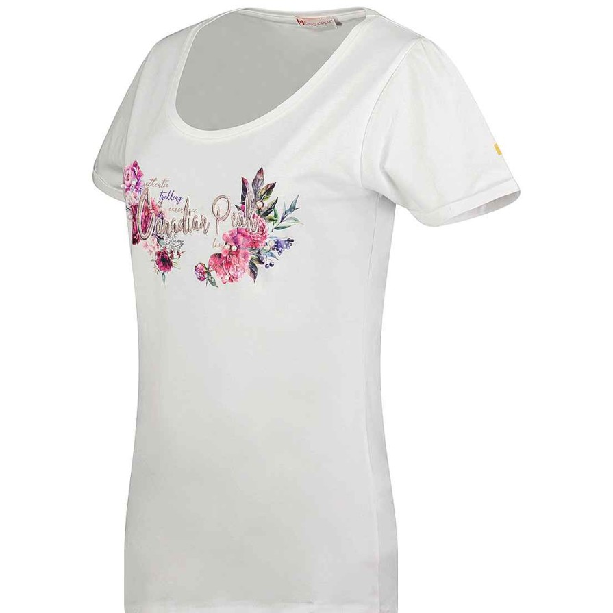 Damen Canadian Peak T-Shirt | Jacacieak White Rm Lady 419