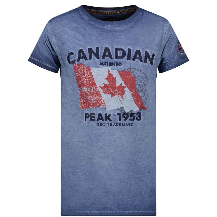 Herren Canadian Peak T-Shirt | Japoreak Navy Rm Herren 249