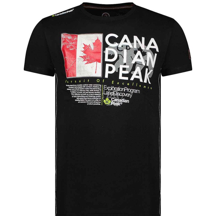 Herren Canadian Peak T-Shirt | Jiltord Ss Bs Cp Schwarz Herren 100