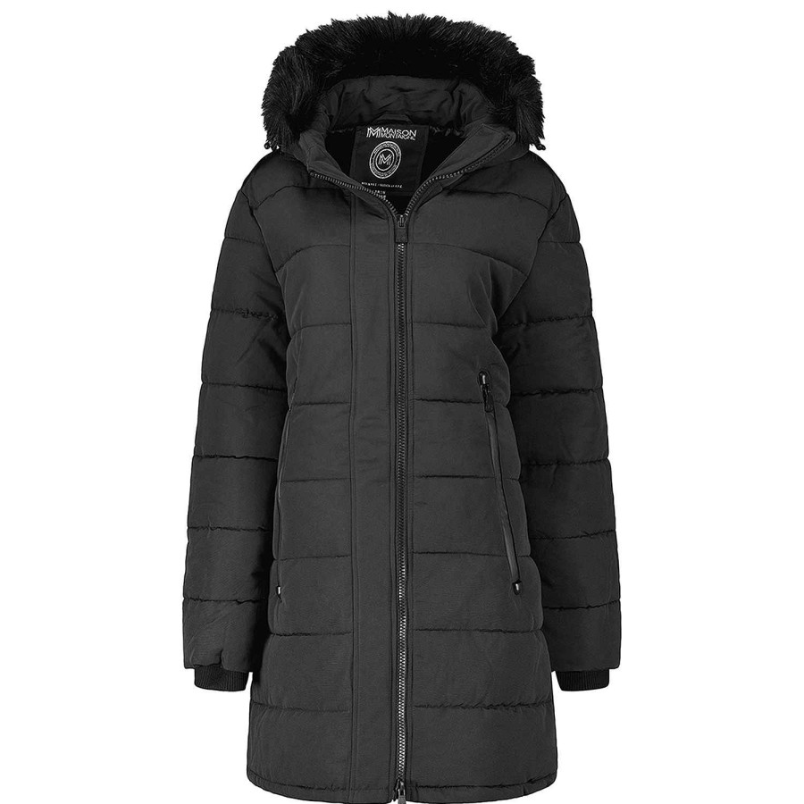 Damen Canadian Peak Parka | Ostrichai Black Mt Lady 001