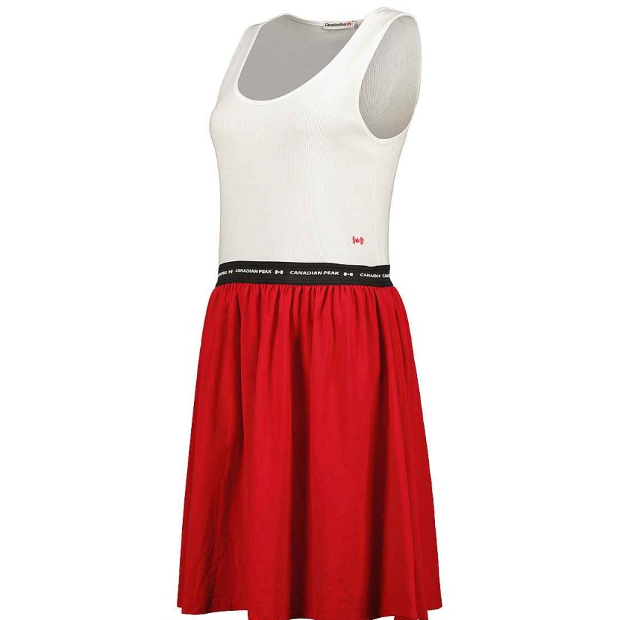 Damen Canadian Peak Kleid | Jodieak Weis-Rot Rm Lady 254