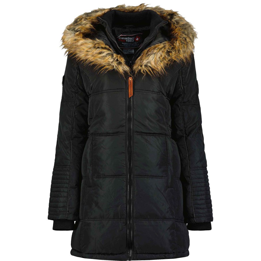 Damen Canadian Peak Parka | Schonheit Schwarze Dame 078