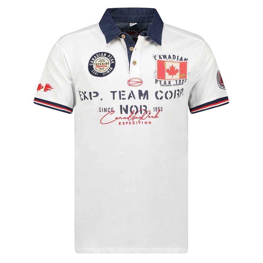 Herren Canadian Peak Polo | Kopteak White Rm Herren 249