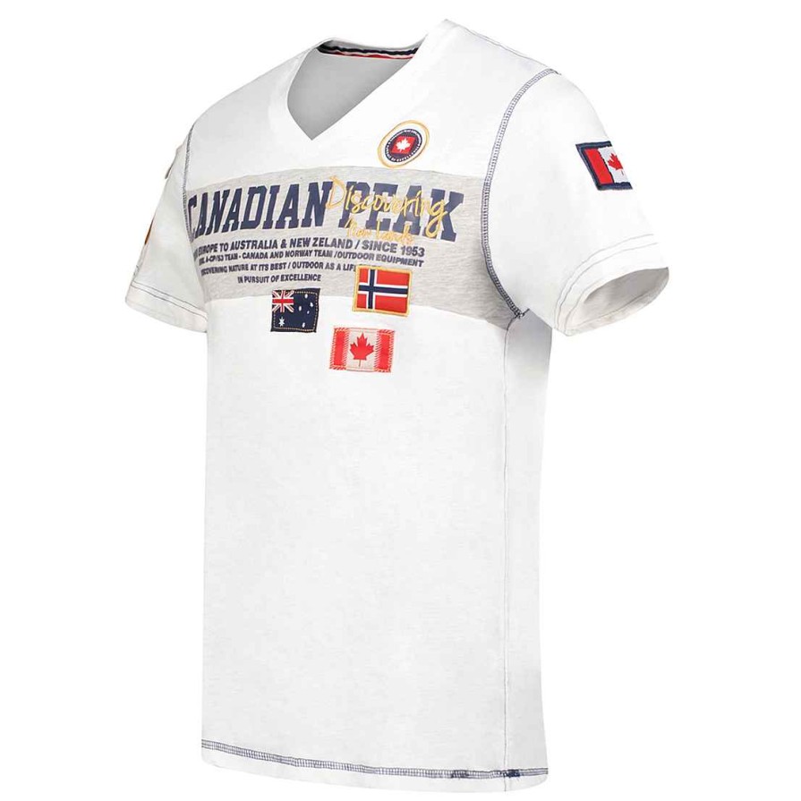 Herren Canadian Peak T-Shirt | Jiseak White Rm Herren 235