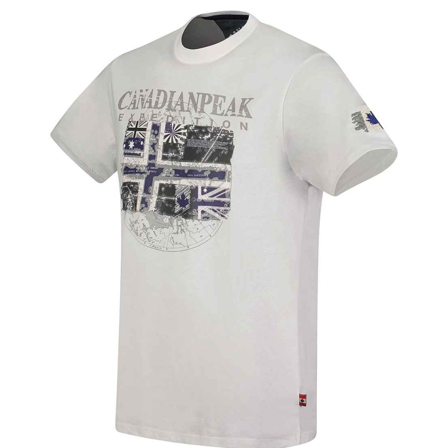 Herren Canadian Peak T-Shirt | Jaloneak White Rm Herren 249