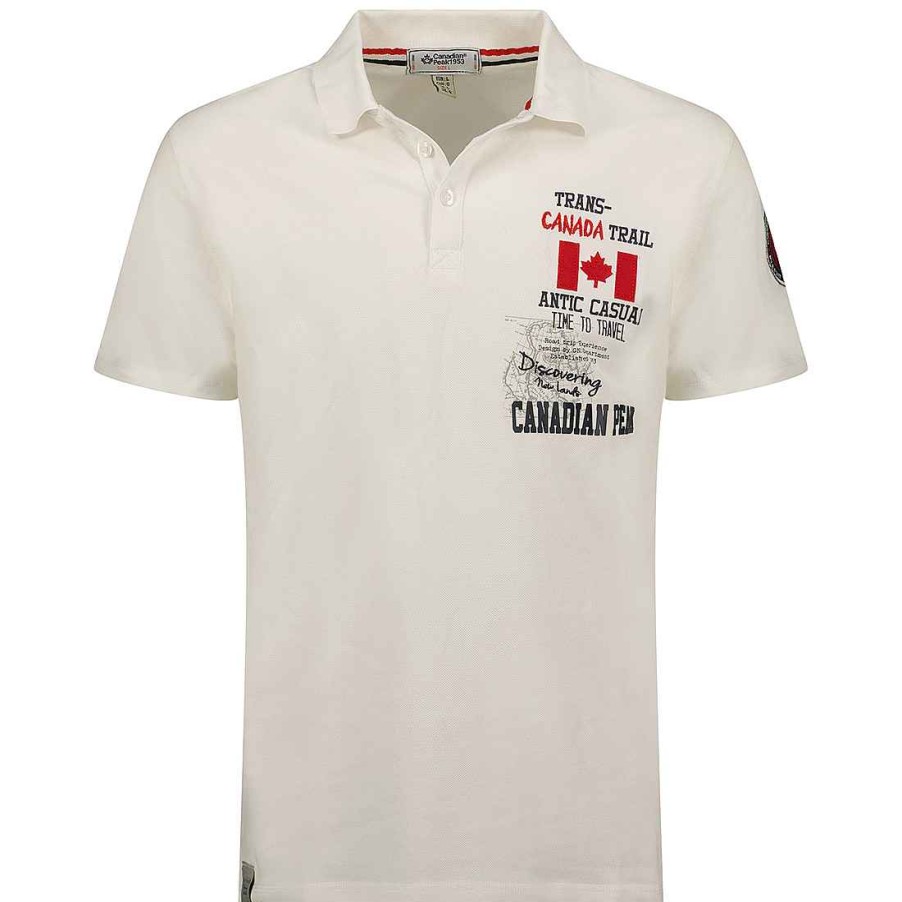 Herren Canadian Peak Polo | Kantrail White Rm Cp Herren 254