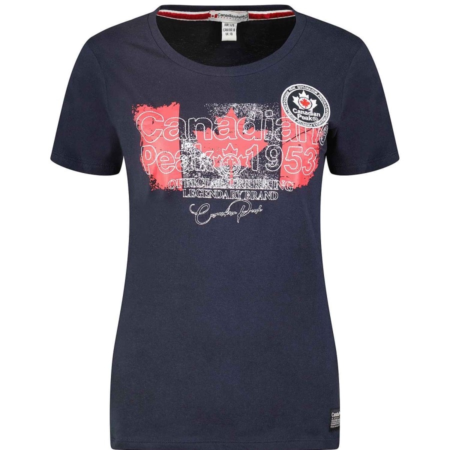 Damen Canadian Peak T-Shirt | Jarryeak Navy Rm Lady 419