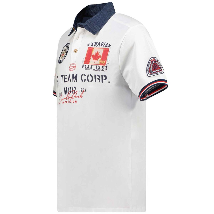 Herren Canadian Peak Polo | Kopteak White Rm Herren 249