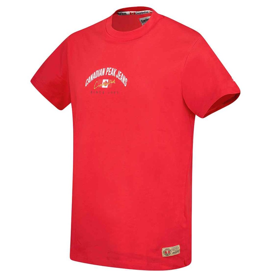 Herren Canadian Peak T-Shirt | Jhageneak Red Rm Herren 249