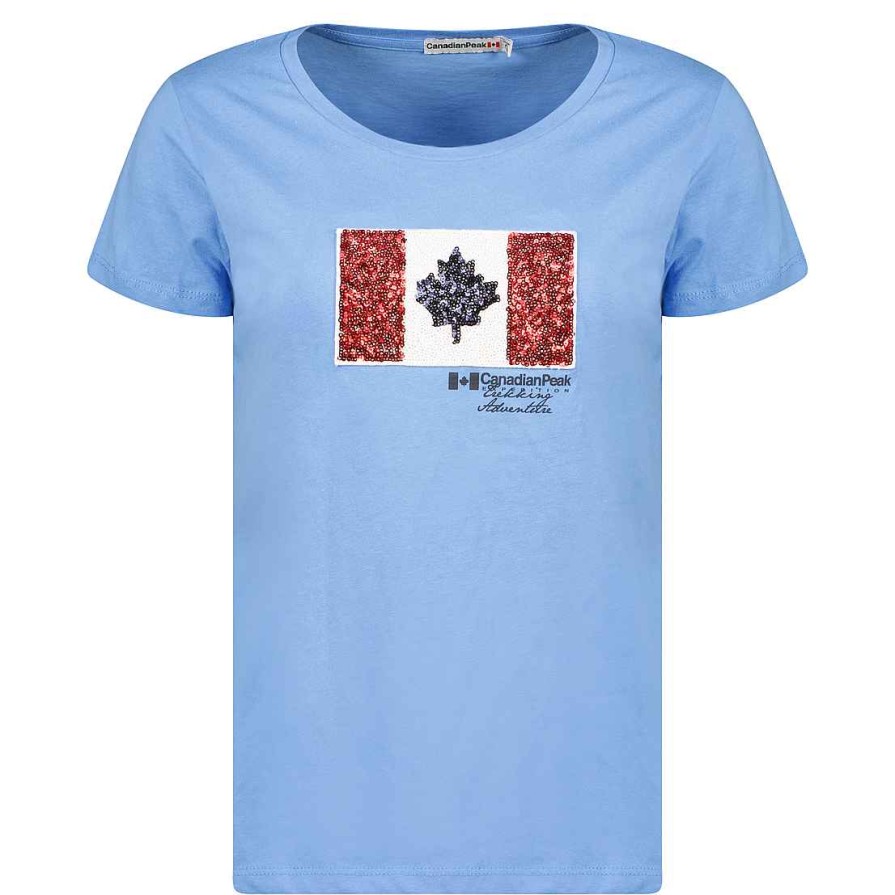 Damen Canadian Peak T-Shirt | Jermioneak Ice Blue Rm Lady 254