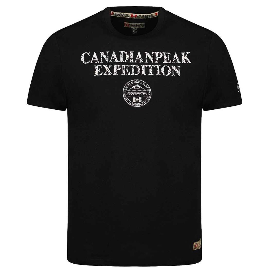 Herren Canadian Peak T-Shirt | Jvickeak Black Rm Herren 249