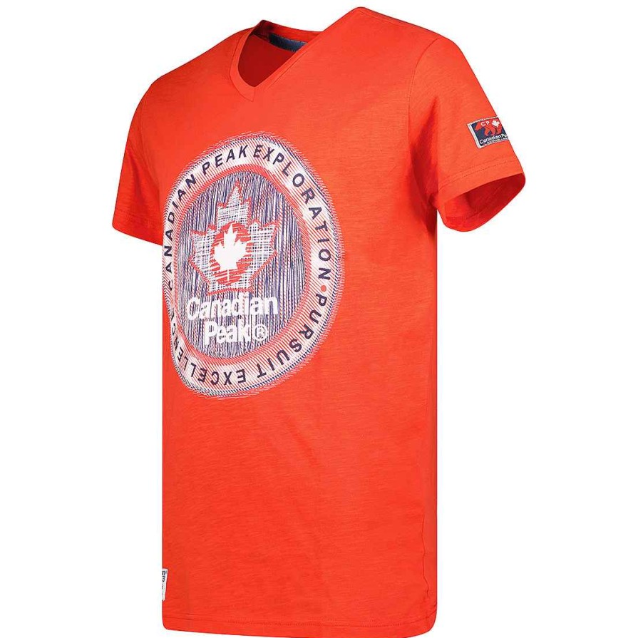 Herren Canadian Peak T-Shirt | Jimothe Ss Bs Cp Red Men 100