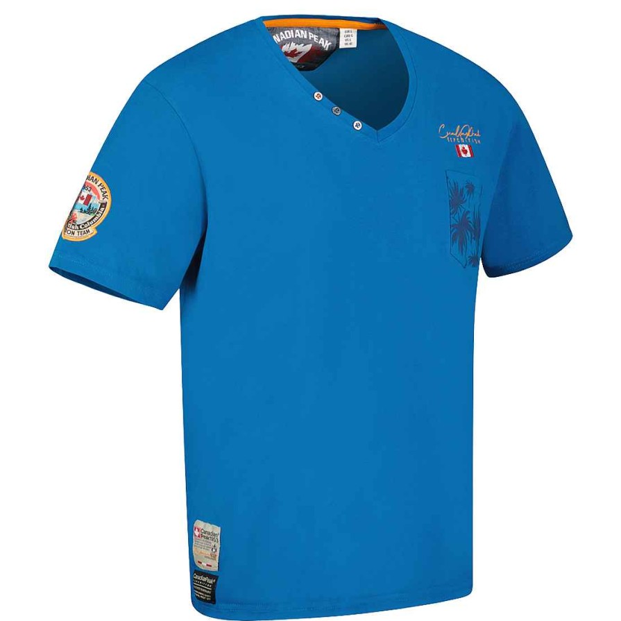 Herren Canadian Peak T-Shirt | Jibeak Blue Rm Herren 207