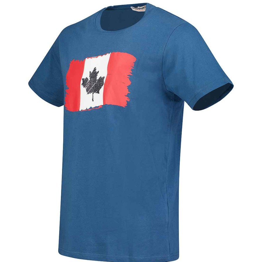 Herren Canadian Peak T-Shirt | Jorenteak Blue Rm Herren 254