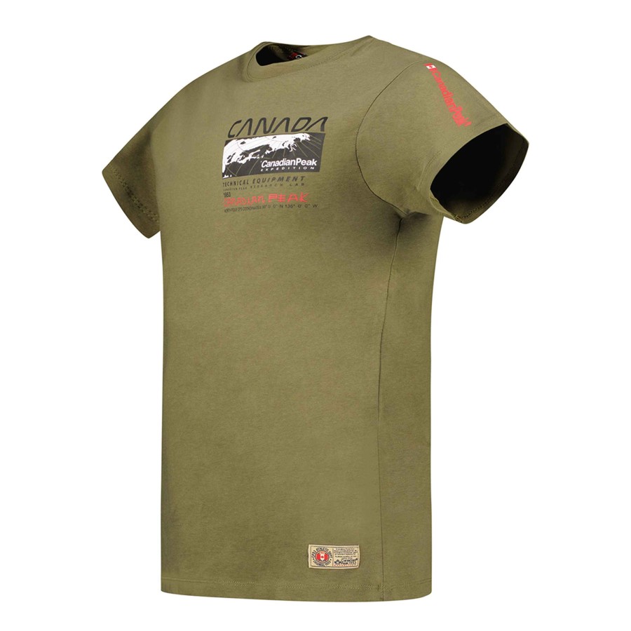 Herren Canadian Peak T-Shirt | Jholmeak Khaki Rm Herren 249