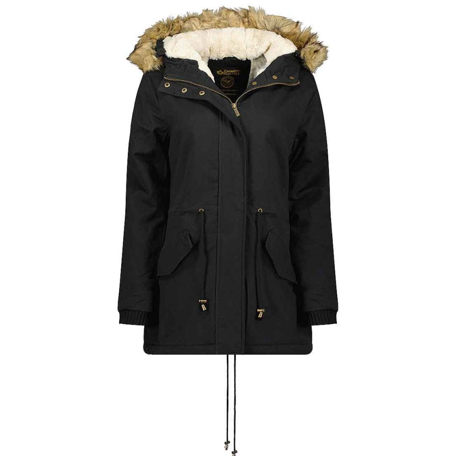 Damen Canadian Peak Parka | Ampurieak Black Rm Bs Lady 056