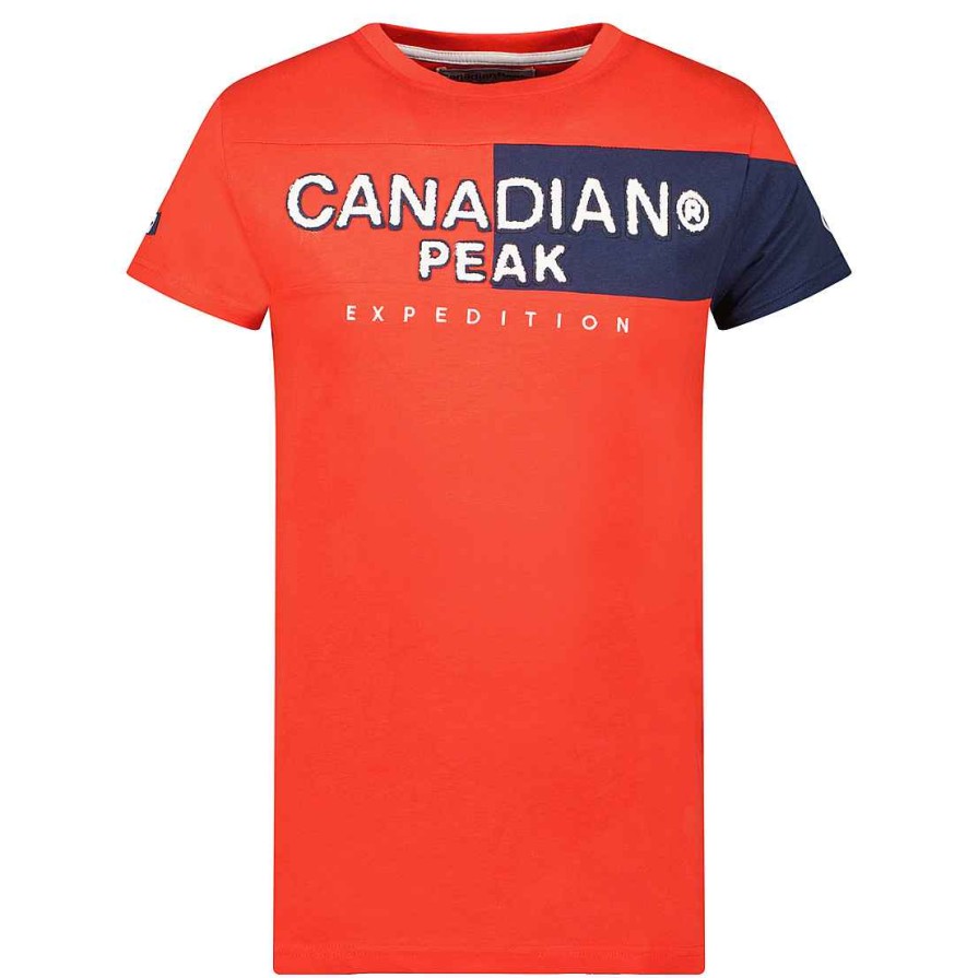 Herren Canadian Peak T-Shirt | Jermaineak Red Rm Herren 235