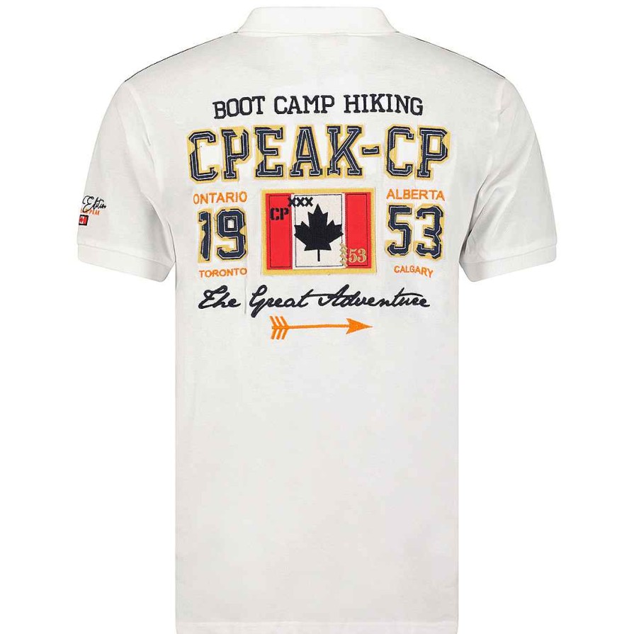 Herren Canadian Peak Polo | Kapriceak White Rm Herren 423