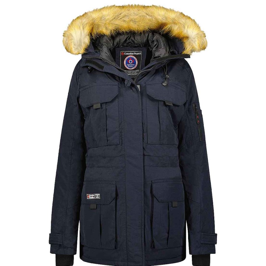 Damen Canadian Peak Parka | Babiloneak Cp Navy Lady 054