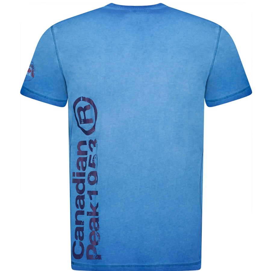 Herren Canadian Peak T-Shirt | Jotzeak Hellblau Herren 235