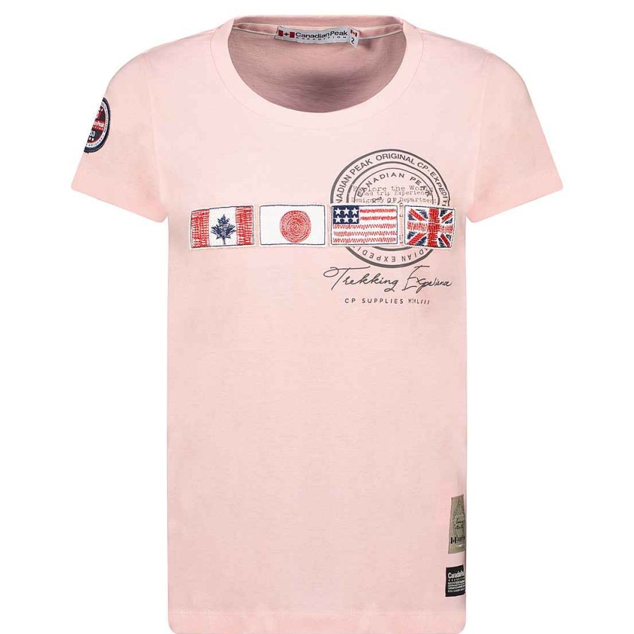 Damen Canadian Peak T-Shirt | Jorameak Old Pink Rm Lady 235