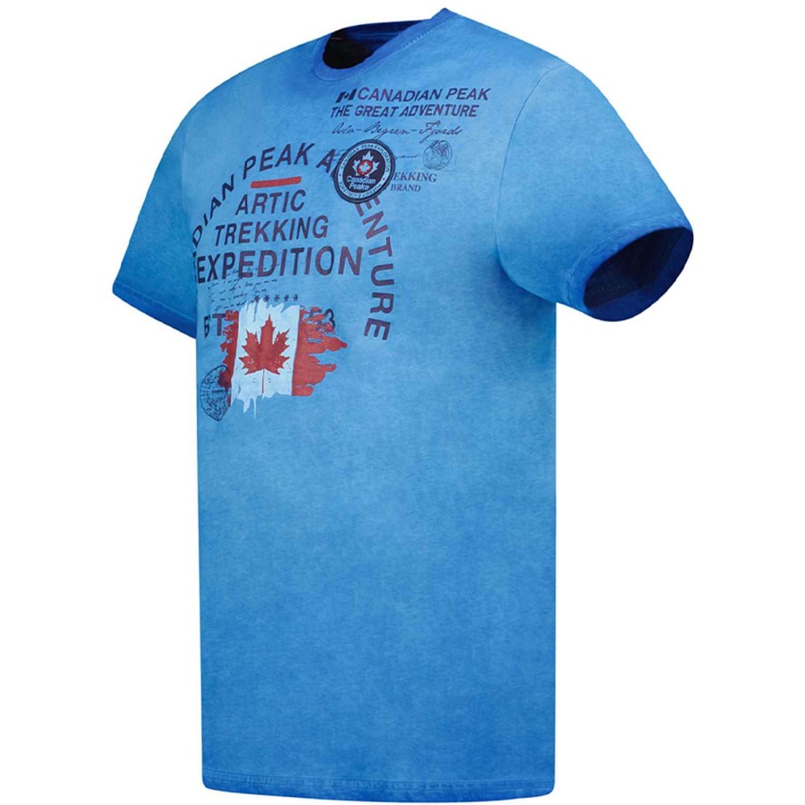 Herren Canadian Peak T-Shirt | Jergeneak Konigsblau Herren 235