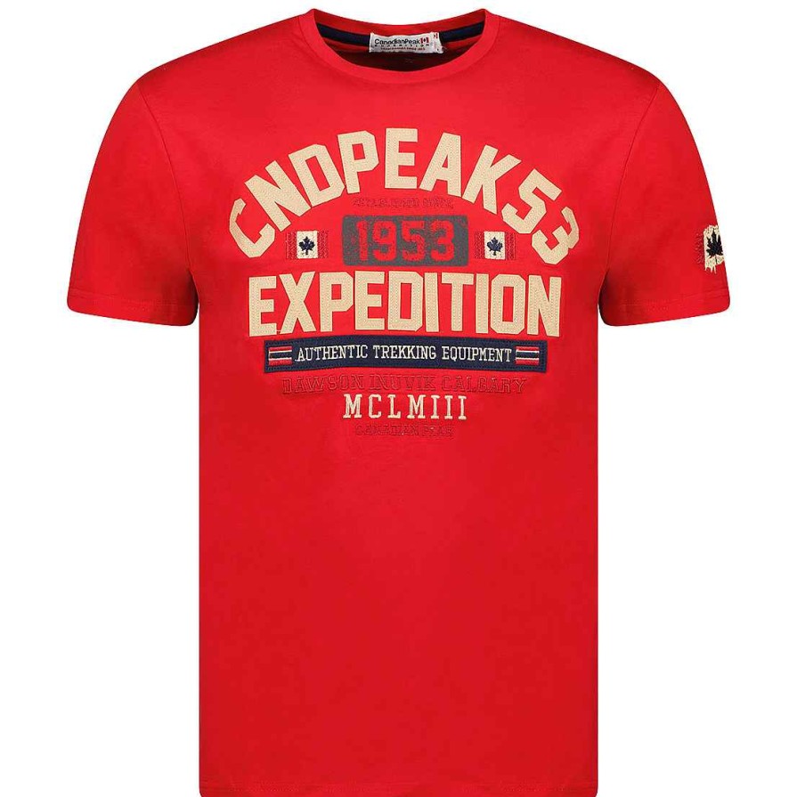 Herren Canadian Peak T-Shirt | Jermaniteak Red Rm Herren 207