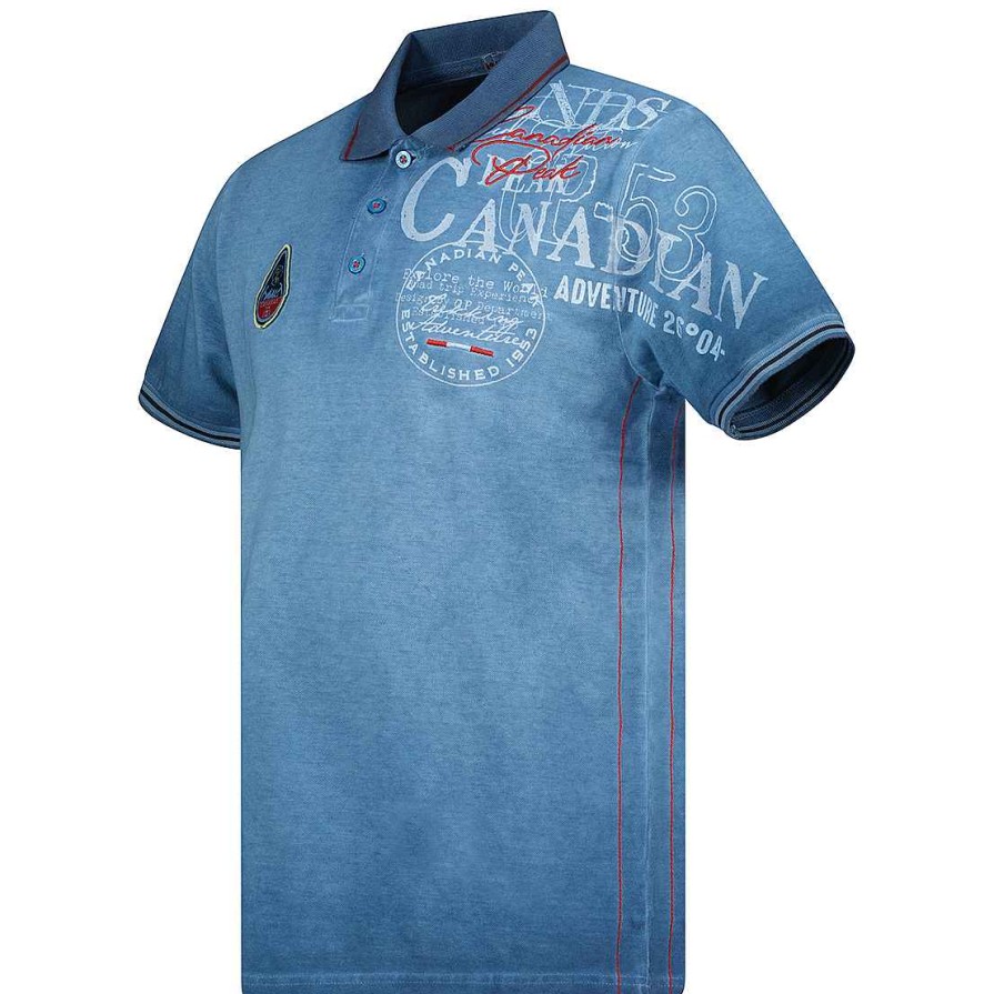 Herren Canadian Peak Polo | Kadventureak Blue Rm Herren 419