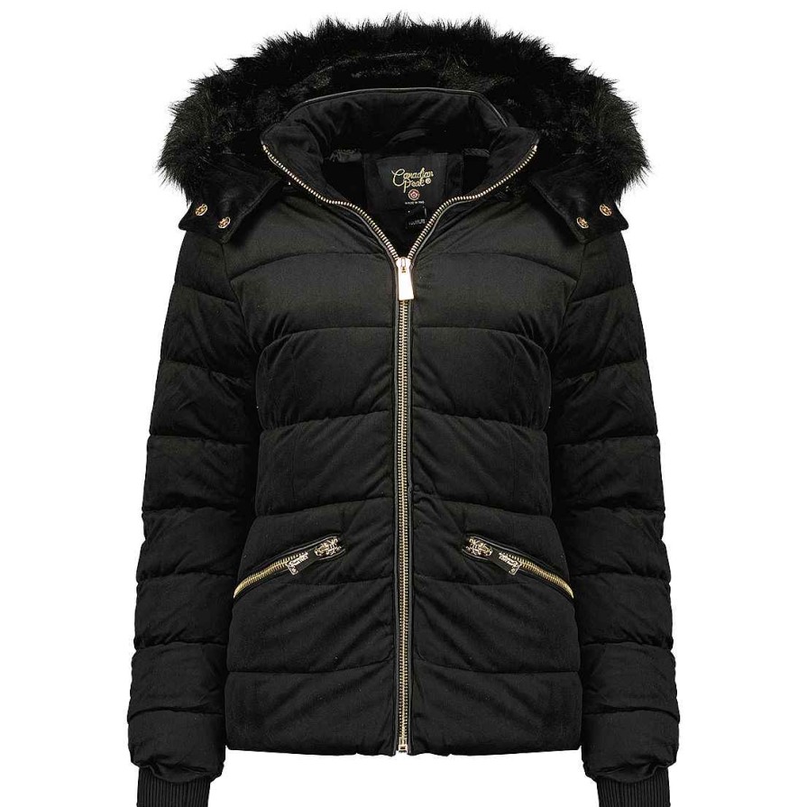 Damen Canadian Peak Parka | Biloveak Short Black Rm Cp Lady 001