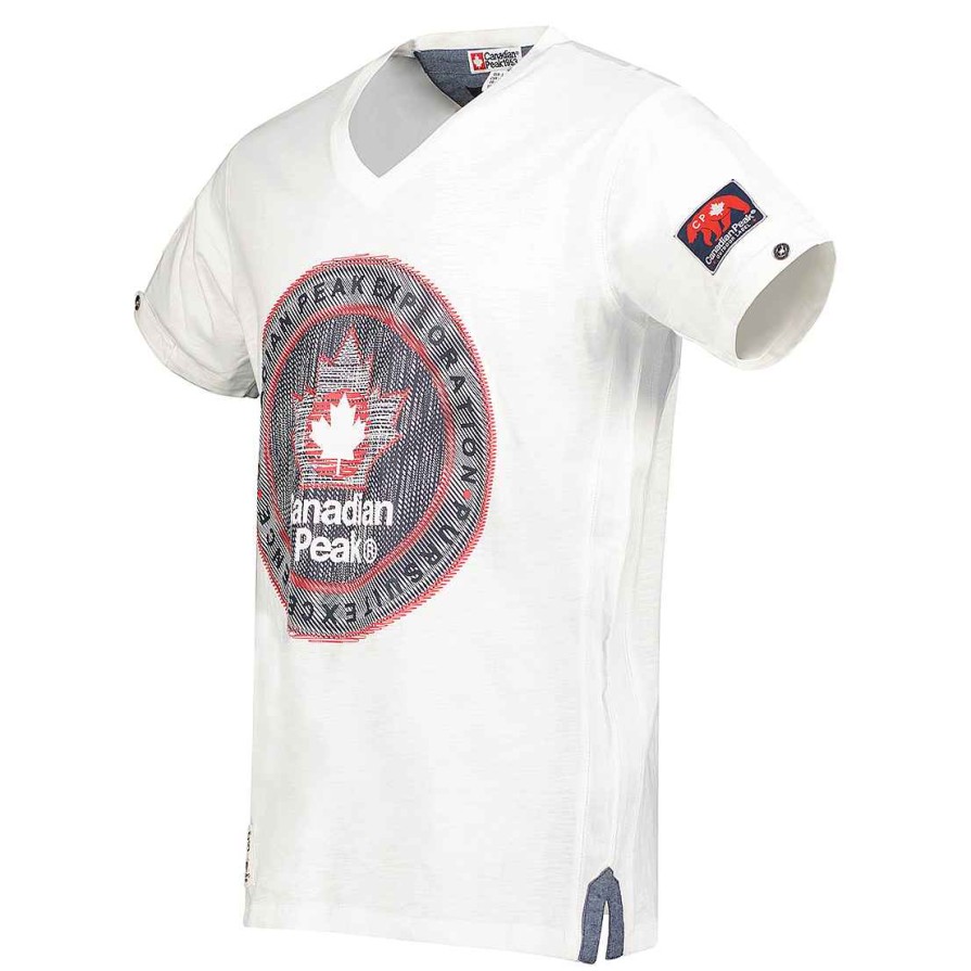 Herren Canadian Peak T-Shirt | Jimothe White Rm Cp Herren 254