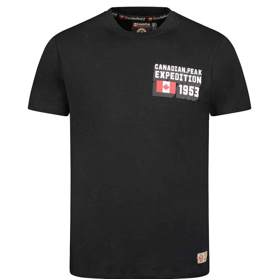 Herren Canadian Peak T-Shirt | Jistereak Black Rm Herren 249