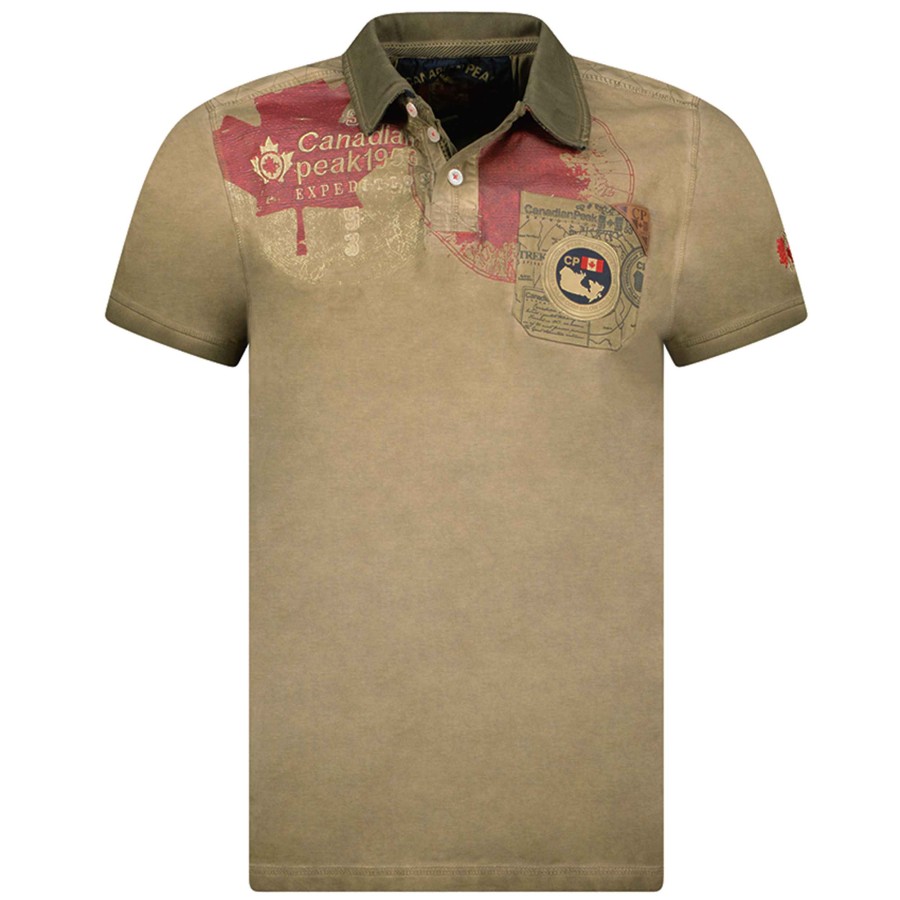 Herren Canadian Peak Polo | Kameak Khaki Herren 235