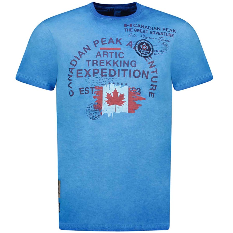 Herren Canadian Peak T-Shirt | Jergeneak Konigsblau Herren 235