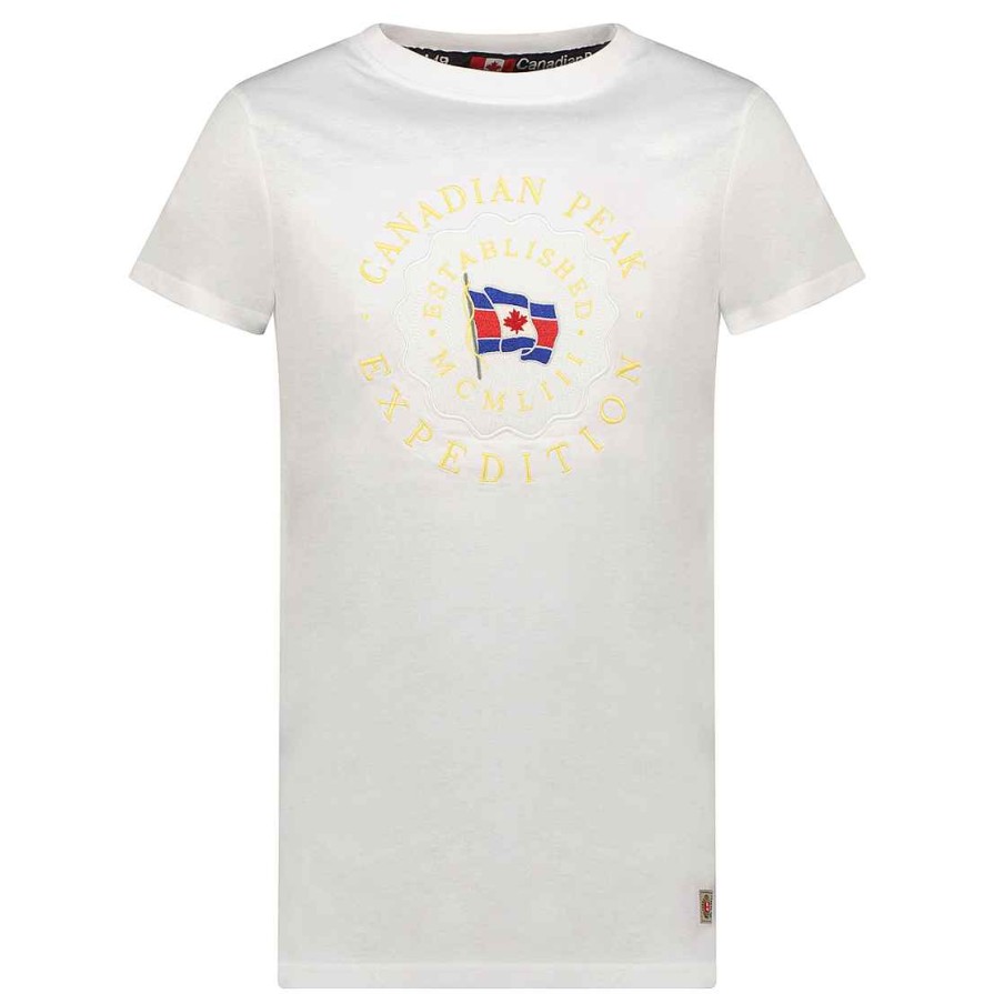 Herren Canadian Peak T-Shirt | Joeak White Rm Herren 235