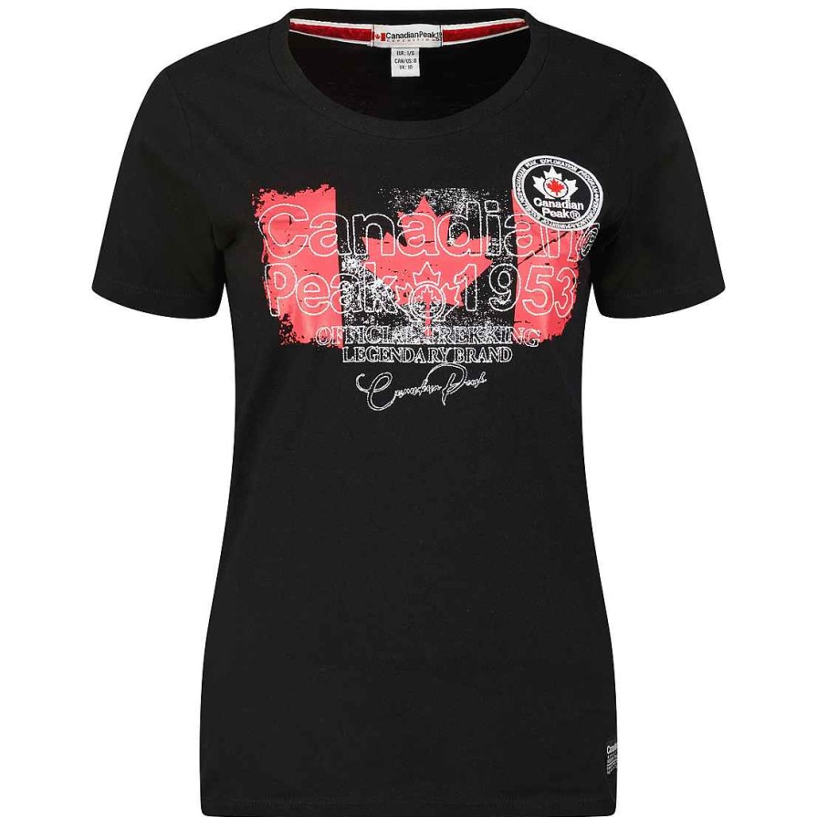 Damen Canadian Peak T-Shirt | Jarryeak Black Rm Lady 419